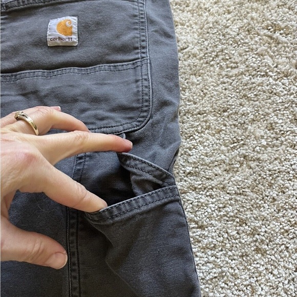Carhartt Men’s Size 40 Carpenter Relaxed Fit Gray Work Wear Shorts 10” Inseam - Picture 11 of 12